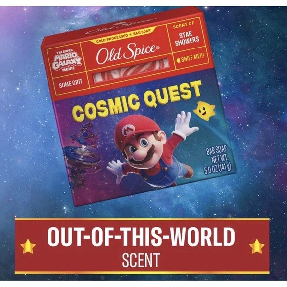 Old Spice Mario Galaxy Cosmic Quest Star Shower Bar Soap Nintendo Super Rare - Picture 3 of 4